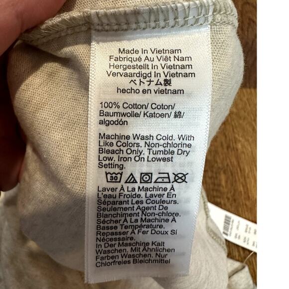 J. Crew Women's Vintage Jersey Style T-Shirt Beige Size XXS NWT Everyday Style - Picture 5 of 5